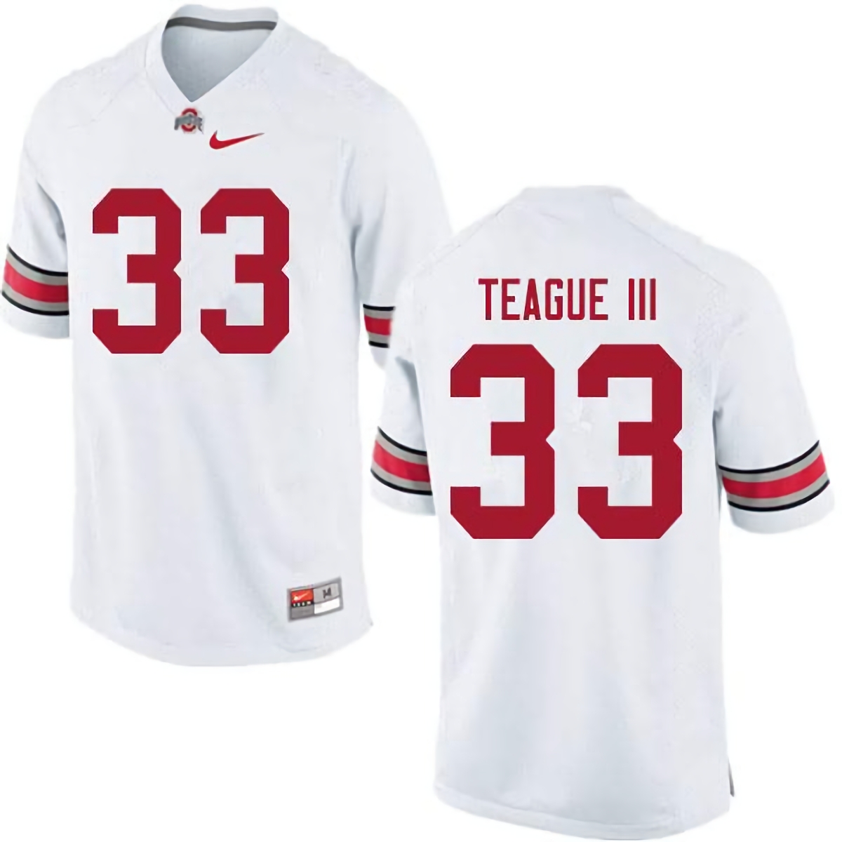 Master Teague III Ohio State Buckeyes Men's NCAA #33 Nike White College Stitched Football Jersey ZXS4356NQ